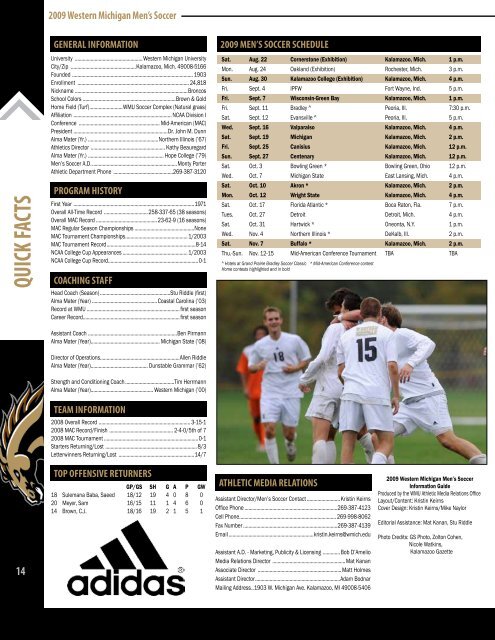 WMU Soccer - Home Page Content Goes Here
