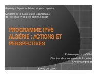 Microsoft PowerPoint - presentation IPV6 Alg\351rie - MinistÃ¨re de la ...