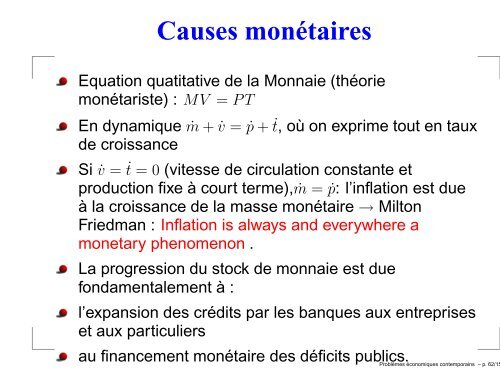 Problèmes économiques contemporains - Michel Beine