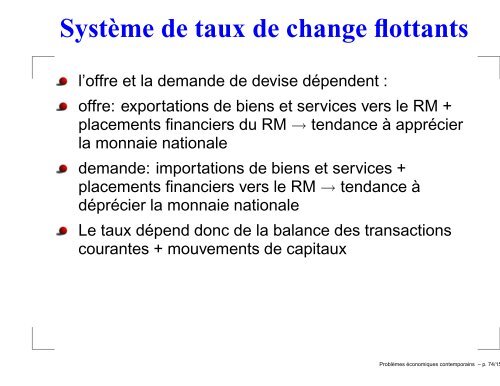 Problèmes économiques contemporains - Michel Beine