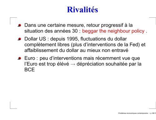 Problèmes économiques contemporains - Michel Beine