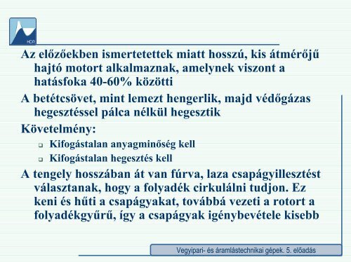 5. előadás - Hidrodinamikai Rendszerek Tanszék - Budapesti ...