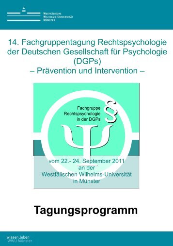 Programmheft - WWU Münster - Psychologie und Sportwissenschaft