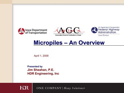 Micropiles – An Overview Micropiles – An Overview - AGC