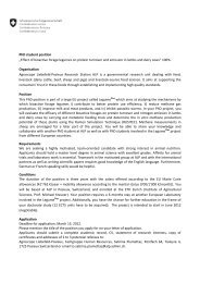 PhD student position - Bildungsserver Agrar