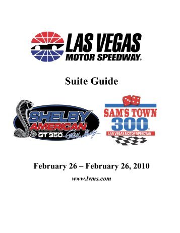 Table of Contents - Las Vegas Motor Speedway