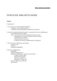 Servicios Bibliotecarios. Conceptos actuales. Bibliotecas