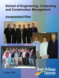 SECCM Assessment Plan - Roger Williams University