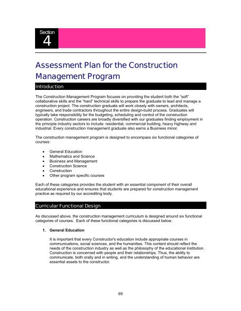 SECCM Assessment Plan - Roger Williams University