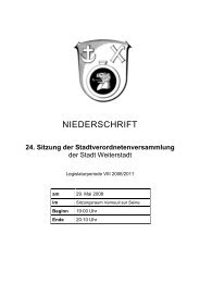 24. Sitzung der Stadtverordnetenversammlung - Weiterstadt