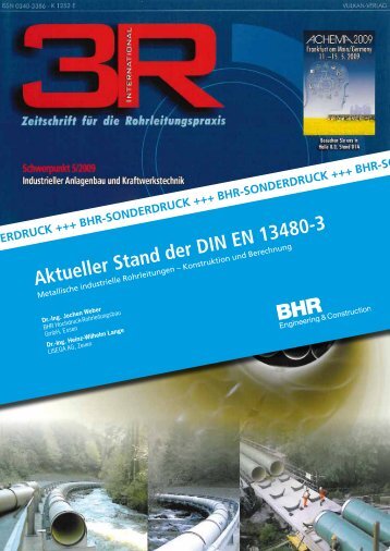 3R BHR-Sonderdruck DIN EN 13480-3 - Bilfinger