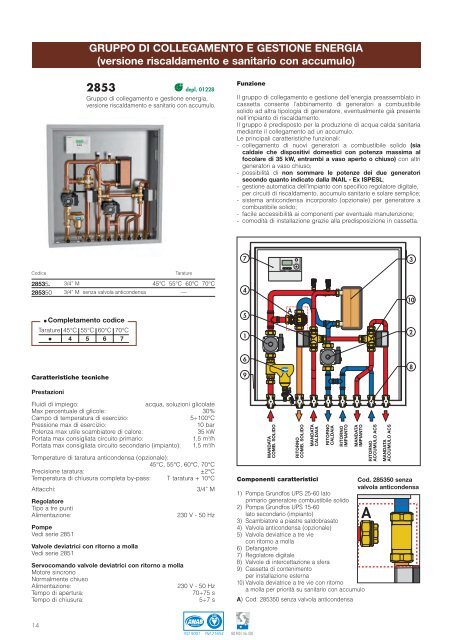 COMPONENTI PER IMPIANTI A BIOMASSA - Caleffi S.p.A.