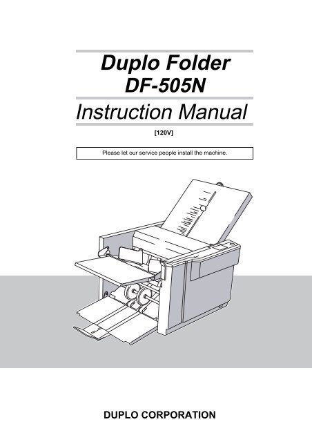 Duplo Folder Instruction Manual - GBC