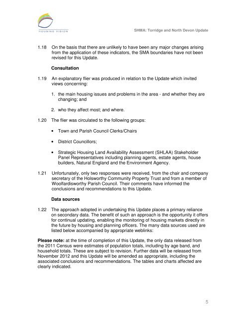 Strategic Housing Market Assessment - North Devon District Council