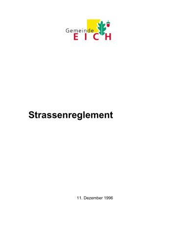 Strassenreglement - Gemeinde Eich