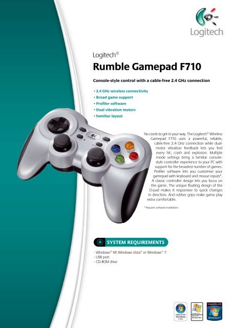 dek Beenmerg Verder Rumble Gamepad F710 - ACME