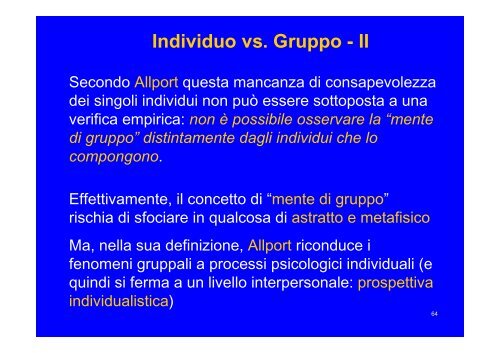 Psicologia sociale dei gruppi - Scienze della Formazione