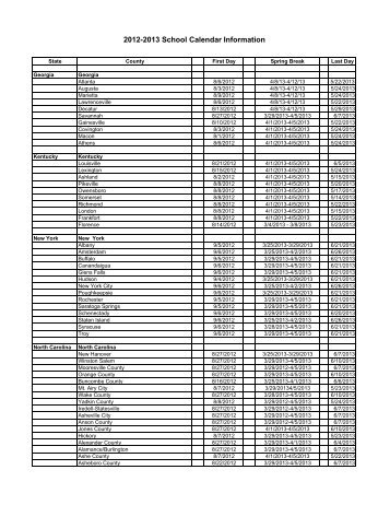 2012-2013 School Calendar Information Final - Myrtle Beach Area ...