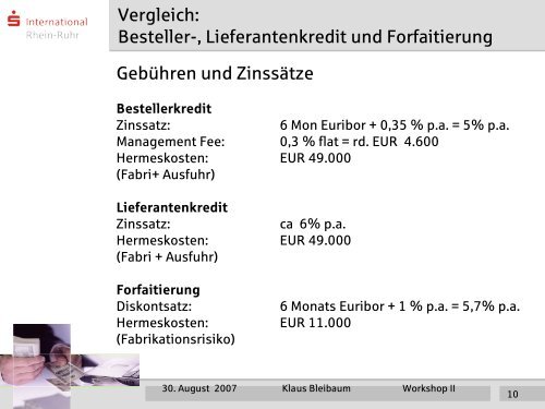 Workshop II - S-International Rhein-Ruhr