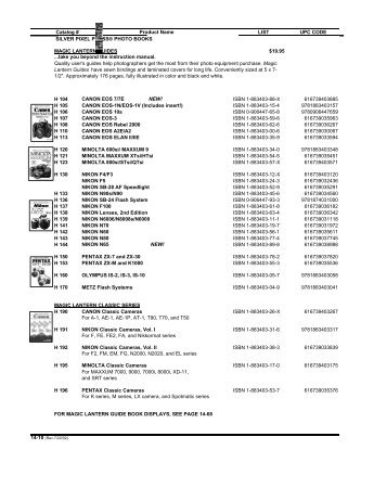 Silver Pixel Press® Photo Books Magic Lantern Guides - Tiffen