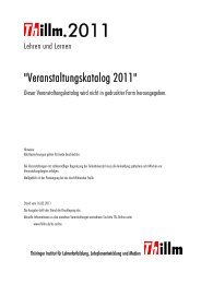 Veranstaltungskatalog 2011 - Thüringer Schulportal