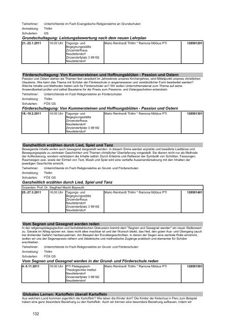 Veranstaltungskatalog 2011 - Thüringer Schulportal