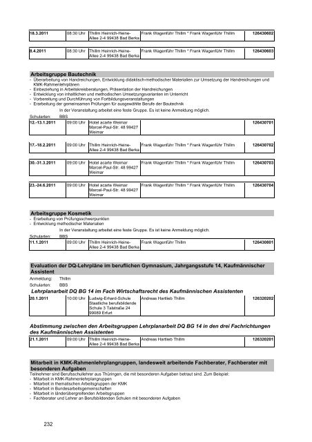 Veranstaltungskatalog 2011 - Thüringer Schulportal