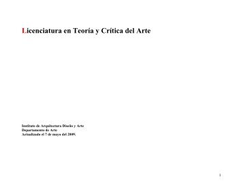 Licenciatura en Teoría y Crítica del Arte - Uacj - Universidad ...