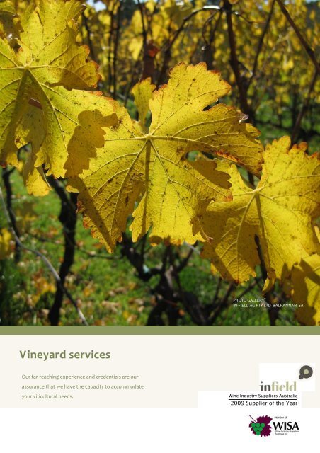 Vineyard services pack 2011 - In-Field Ag. Pty. Ltd