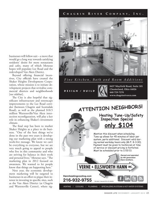 THE VISION ISSUE - City of Shaker Heights