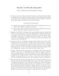 Tutorial 7 of AMA 294, Spring 2011