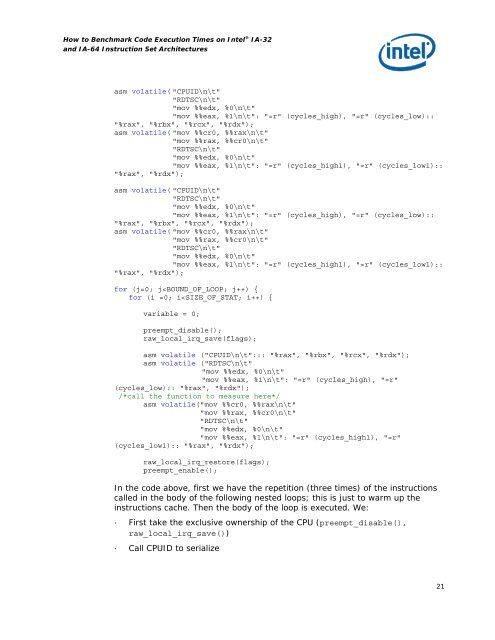 How to Benchmark Code Execution Times on Intel IA-32 and IA-64 ...