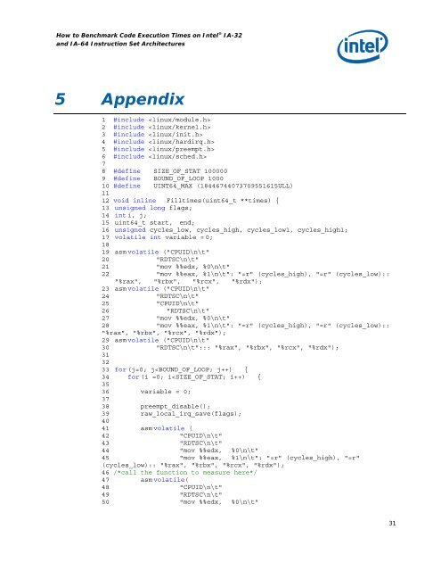 How to Benchmark Code Execution Times on Intel IA-32 and IA-64 ...