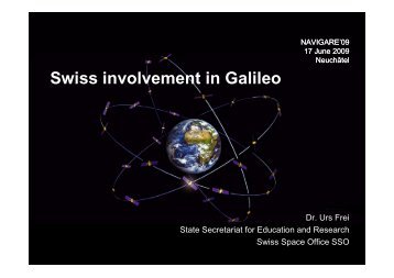 Swiss involvement in Galileo - Swiss Institute Of Navigation :: ION-CH