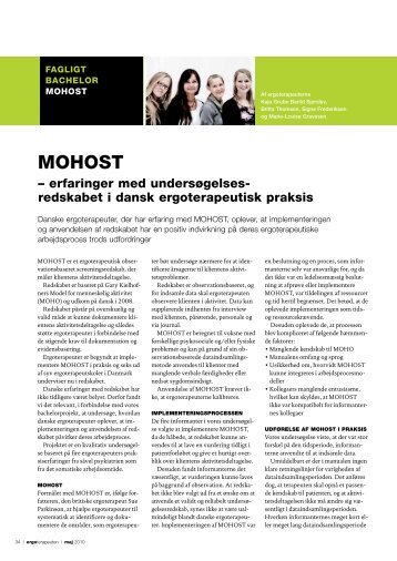 [pdf] MOHOST - Ergoterapeutforeningen