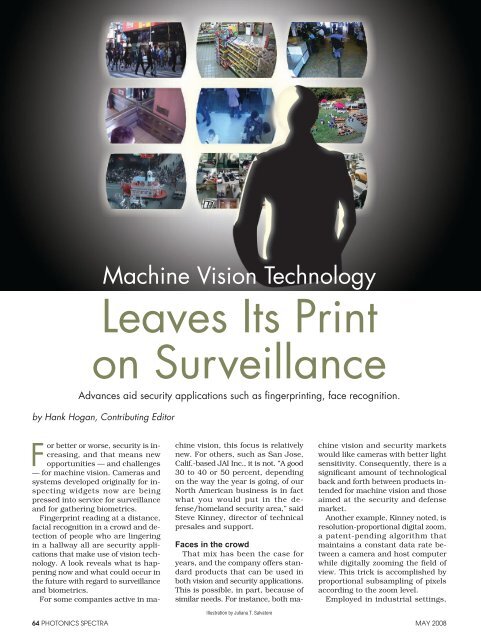 Machine Vision Technology Leaves Its Print on Surveillance - Matrox