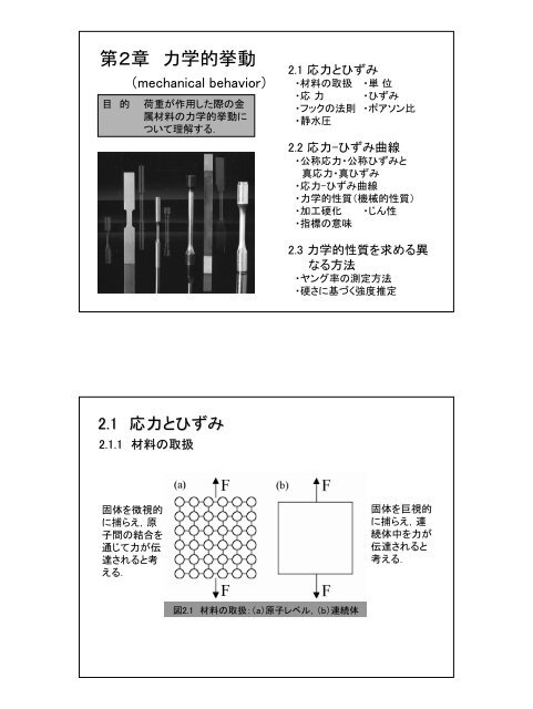 第２章 力学的挙動