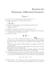 Exercises for Elementary Differential Geometry - Springer