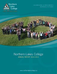 Annual Report 2010-2011 - Northern Lakes College