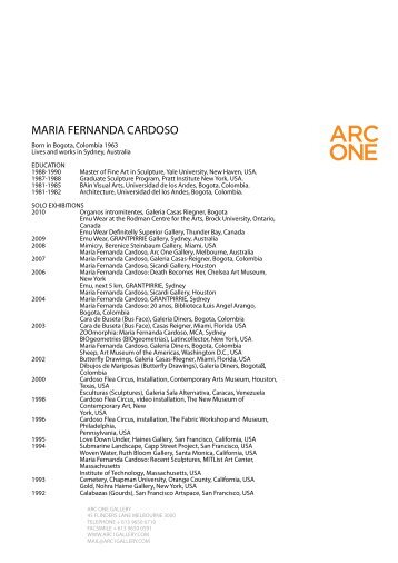 MARIA FERNANDA CARDOSO - Arc One Gallery