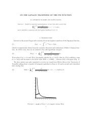 The Laplace transform of the psi function - DocServer