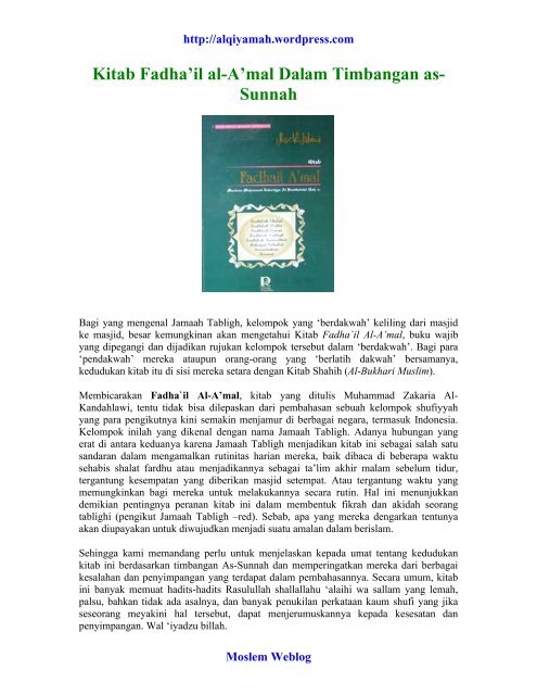 Kitab Fadha`il Al-A'mal dalam Timbangan As-Sunnah.pdf