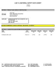 amts material safety data sheet - Southland Medical Corporation