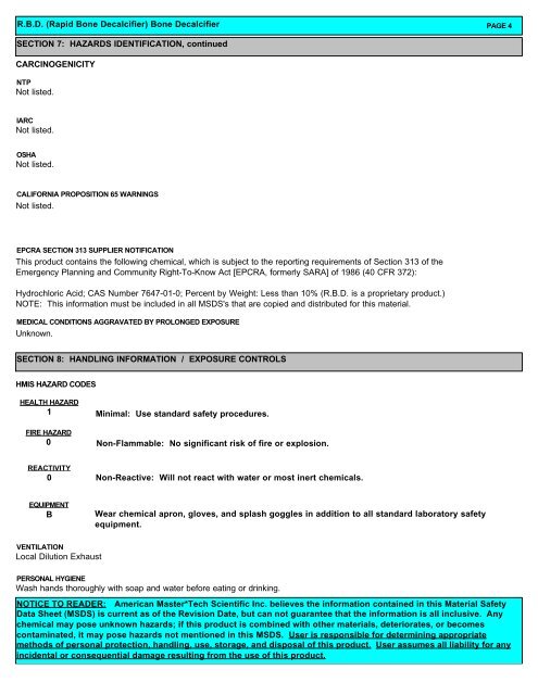 amts material safety data sheet - Southland Medical Corporation