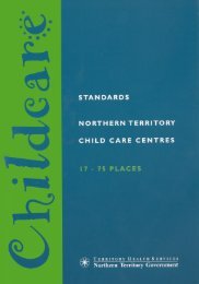 Childcare standards 17-75 - NT Health Digital Library