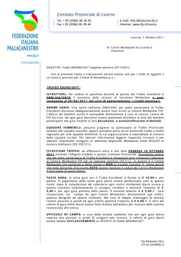 Comitato Provinciale di Livorno - Federazione Italiana Pallacanestro