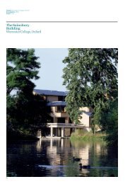 The Sainsbury Building Worcester College, Oxford - MJP Architects