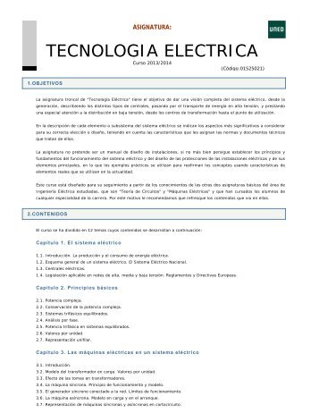 TECNOLOGIA ELECTRICA - Departamento de IngenierÃ­a ElÃ©ctrica ...