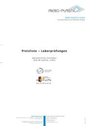 Preisliste â LaborprÃ¼fungen - AKRO-PLASTIC GmbH