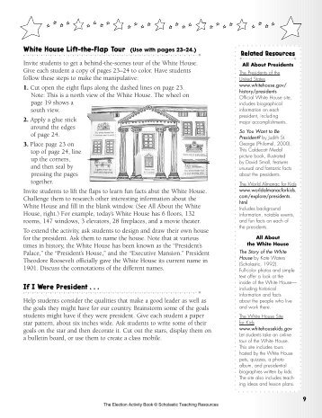 White House Lift-the-Flap Tour (Use with pages 23–24.) If I Were ...
